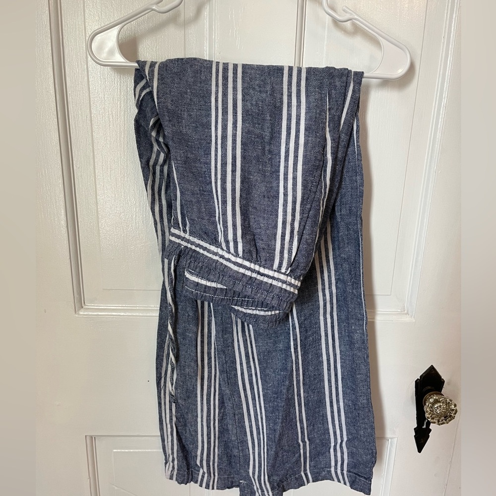 Linen wide leg pants